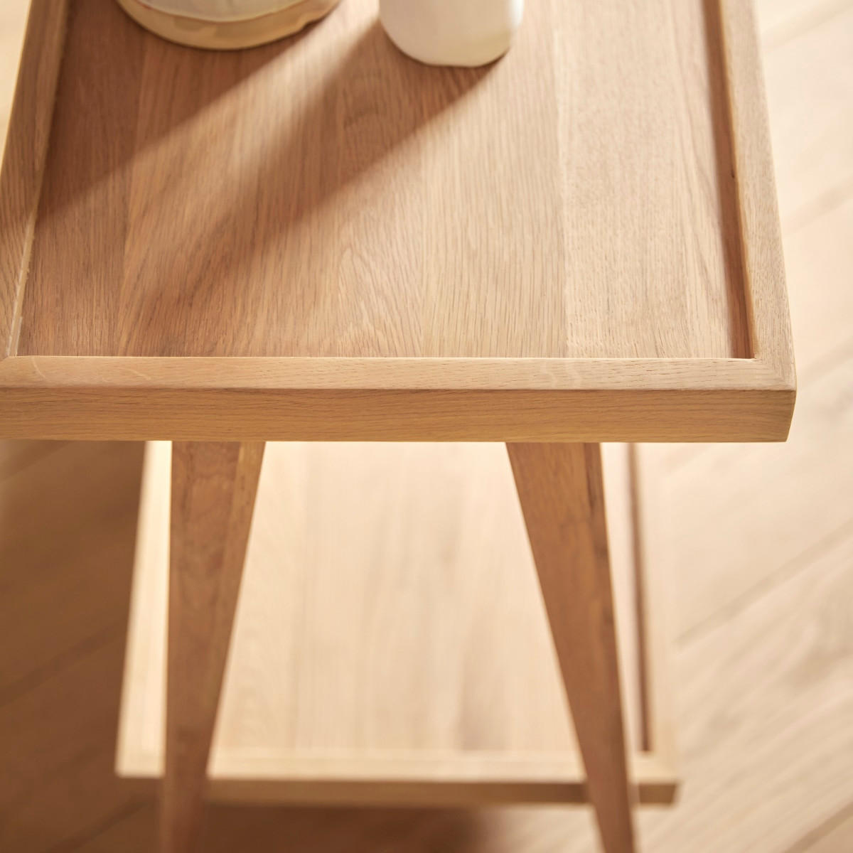 KONSOLENTISCH Pola Natur aus Eiche - Naturfarben, Holz (39/130/74cm) - Tikamoon