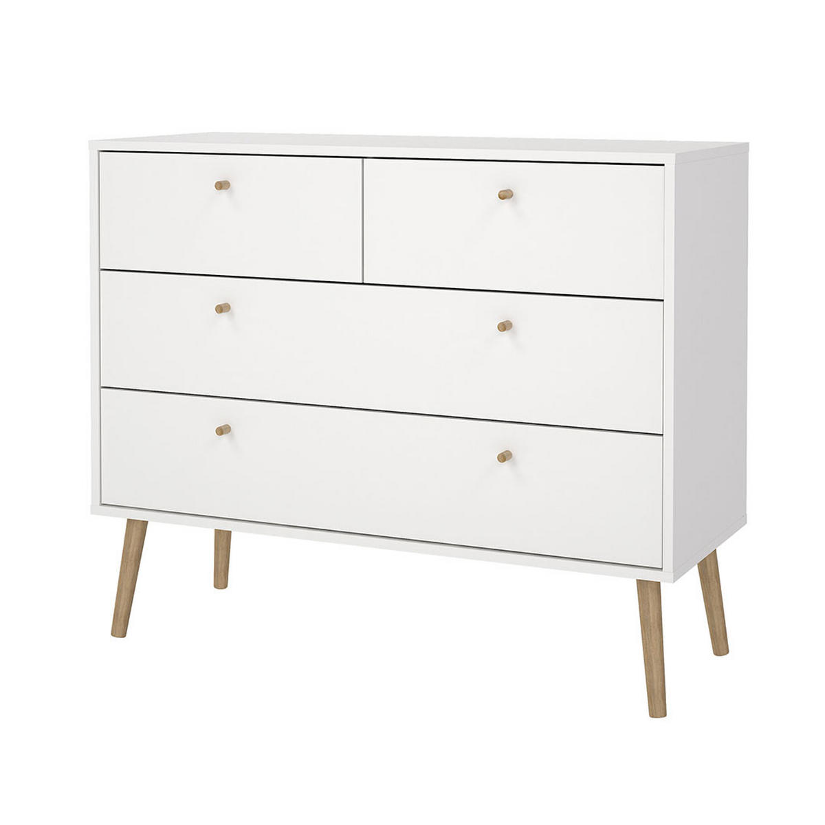 KOMMODE, Bodo, Weiß, Holzwerkstoff, 99 x 40 x 82 cm - Weiß, Holzwerkstoff (99/82/40cm) - ebuy24