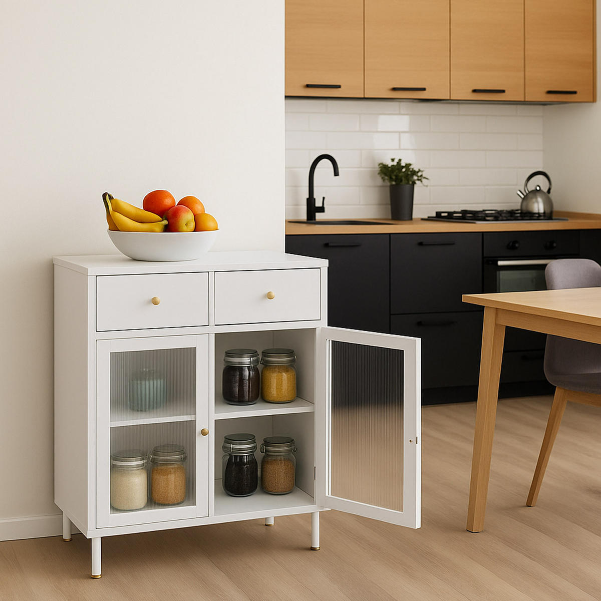 KOMMODE Weiß - Weiß, Metall (80/96/40cm) - MCW