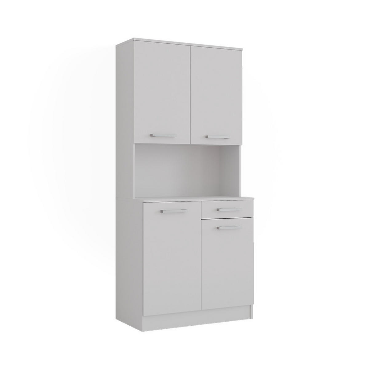 KÜCHENBUFFET Raul Weiß 83.6 x 188.5 cm mit 4 Türen & 1 Schublade - Weiß, Holzwerkstoff (83.6/188.5/46cm) - Vicco