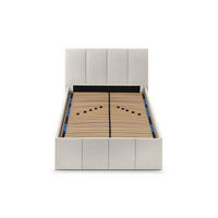 POLSTERBETT Dalas Beige 100 x 200 x 40 cm Stauraum Mit hochwertiger Matratze H2 (bis 100 kg) und Lattenrost - Beige, Holz (100/200cm) - Halmon Schlafkomfort Betten 