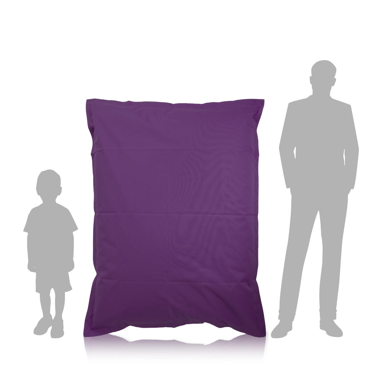 SITZSACK XXL 2er Set "Square" + "BeBi" - Lila, Textil (140/25/180cm) - Green Bean