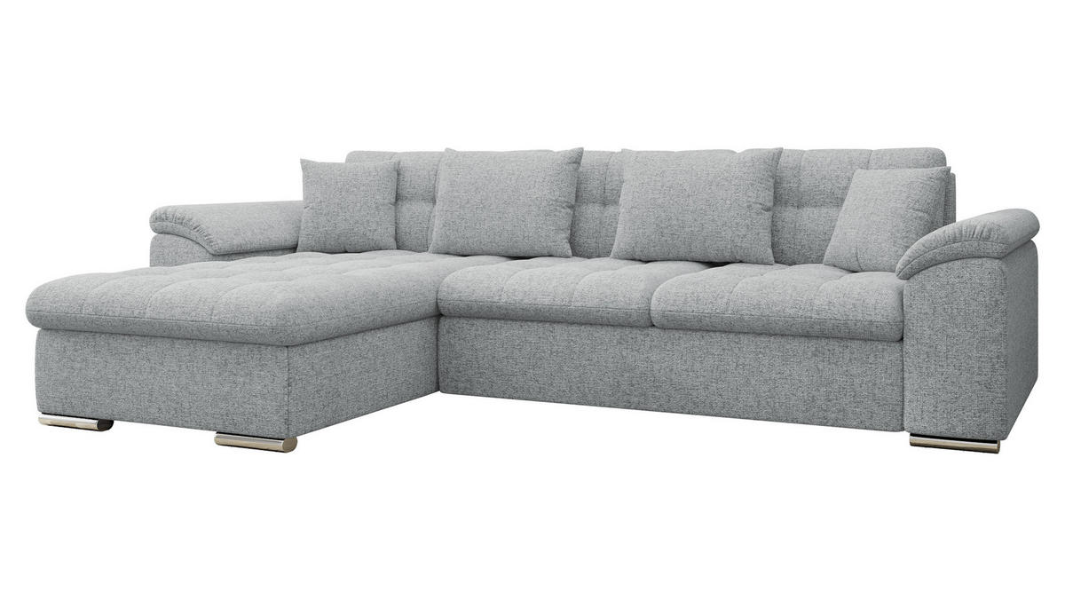 ECKSOFA Diana Premium, Seite: Links - Hellgrau, Holz/Textil (280/160cm) - MIRJAN24