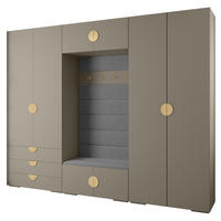 GARDEROBEN-SET 236,7/300/47 - Kaschmir/Goldfarben, Holz/Kunststoff (300/236.7/47cm) - Abiks Möbel