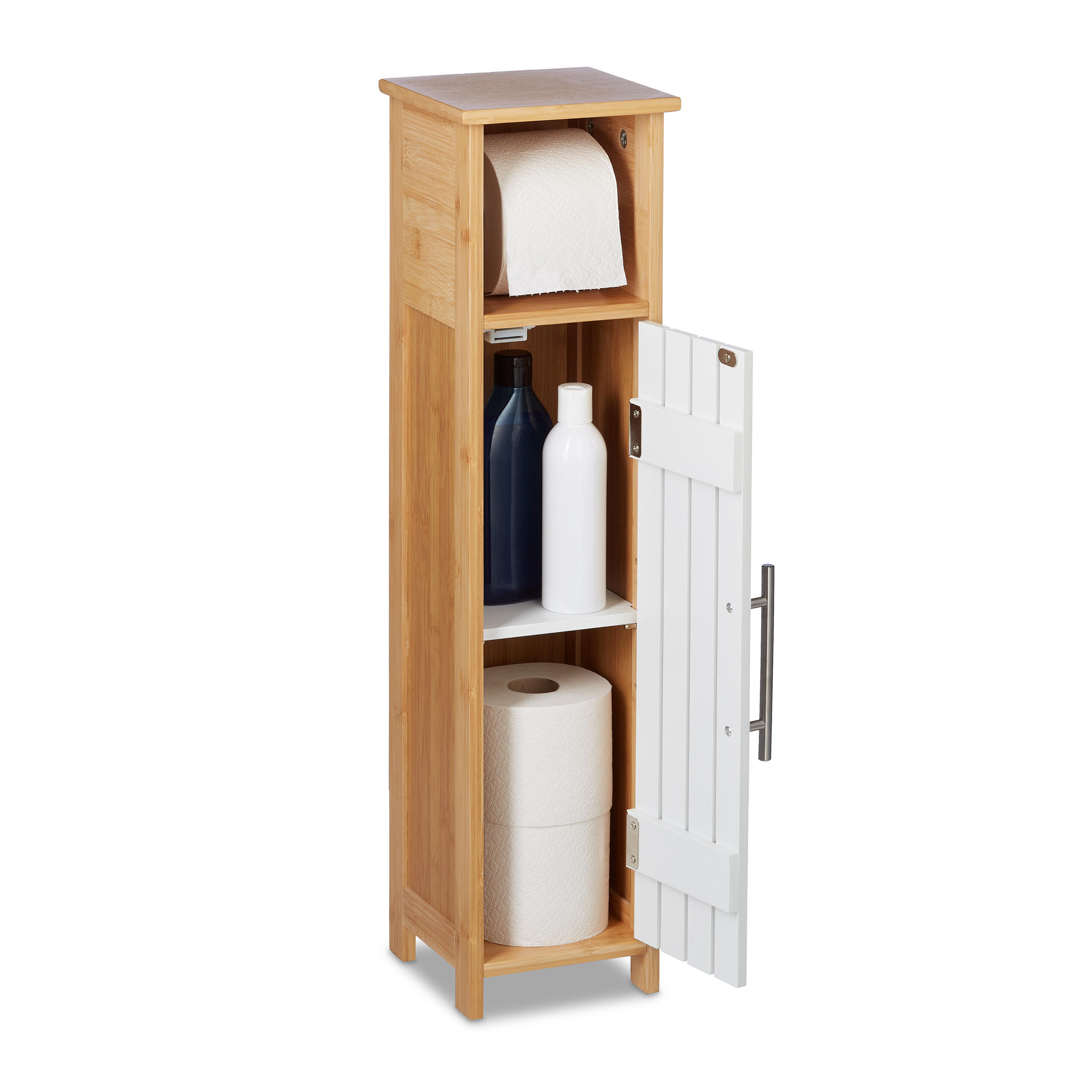 TOALETTPAPPERSH&Aring;LLARE Vit Natur frist&aring;ende med sk&aring;p bambu 71 cm Ljusbrun 71/18/20 cm