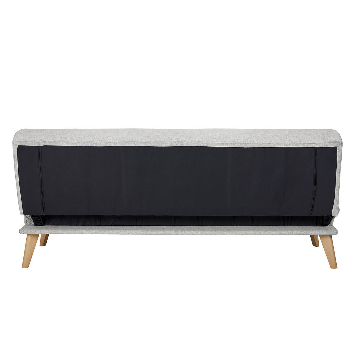 SCHLAFSOFA - Hellbraun/Hellgrau, Holz/Birkenholz (180/81/86cm) - home24