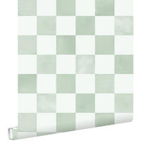 TAPETE Karomuster 53 cm x 10.05 m - Grün, Papier (53/1000cm) - ESTAhome