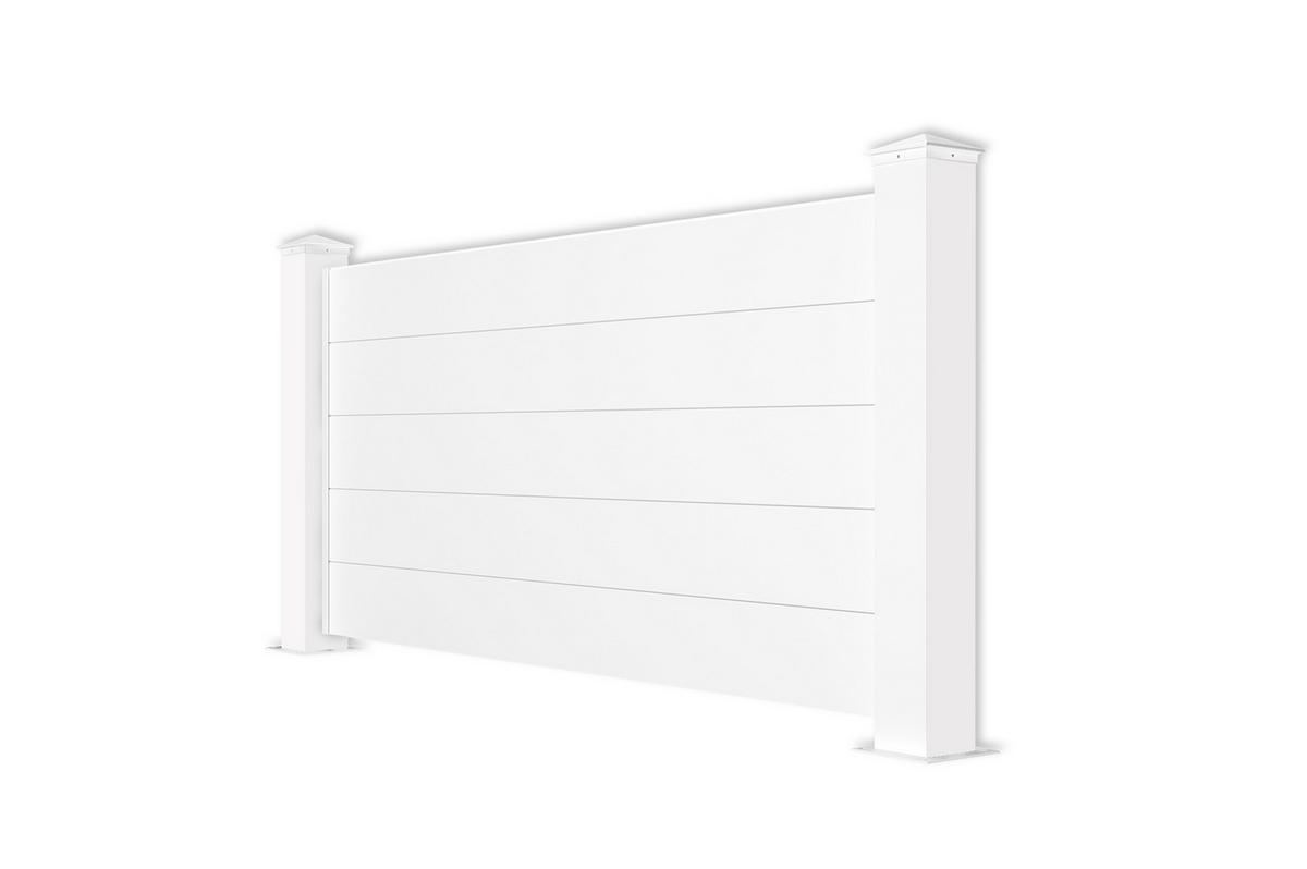 VORGARTENZAUN 2er-Set Niesen weiß 1,9m H.90cm aluminium - Weiß, Metall (378/89cm) - Casanoov