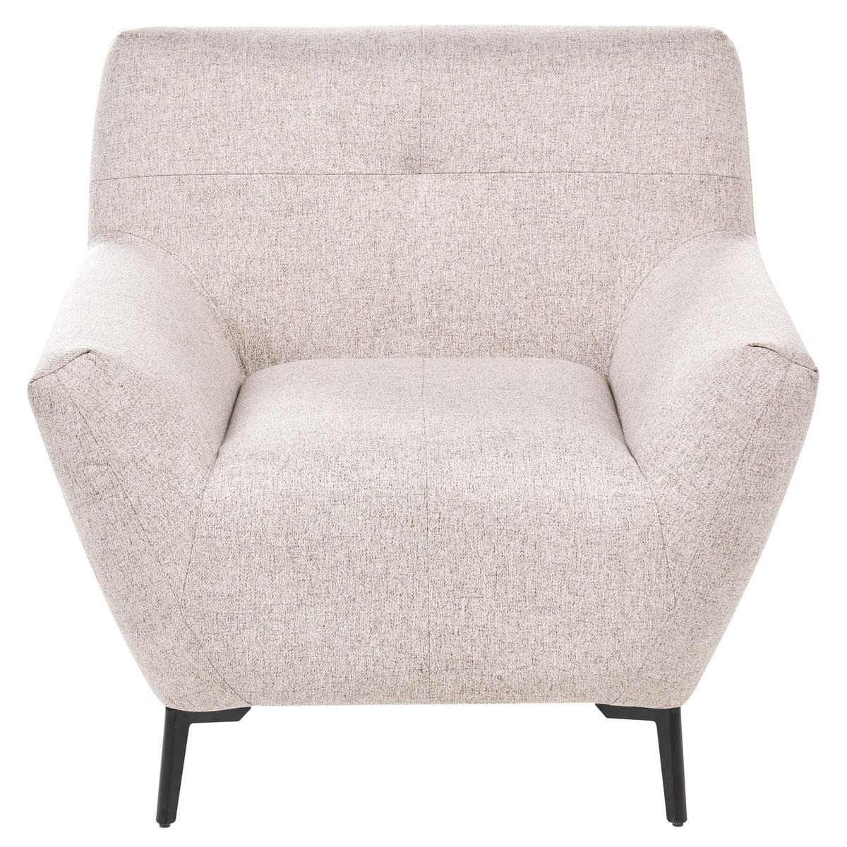 SESSEL Stoff Beige Lakene - Beige, Textil (94/88/88cm) - Beliani