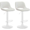 BARHOCKER 2er Set Samt creme - Creme/Weiß, Textil/Metall (42/86/46cm) - CLP