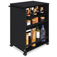 UNIVERSALWAGEN Bengt Schwarz - Schwarz, Naturmaterialien/Holz (38/79/50cm) - BoMoe