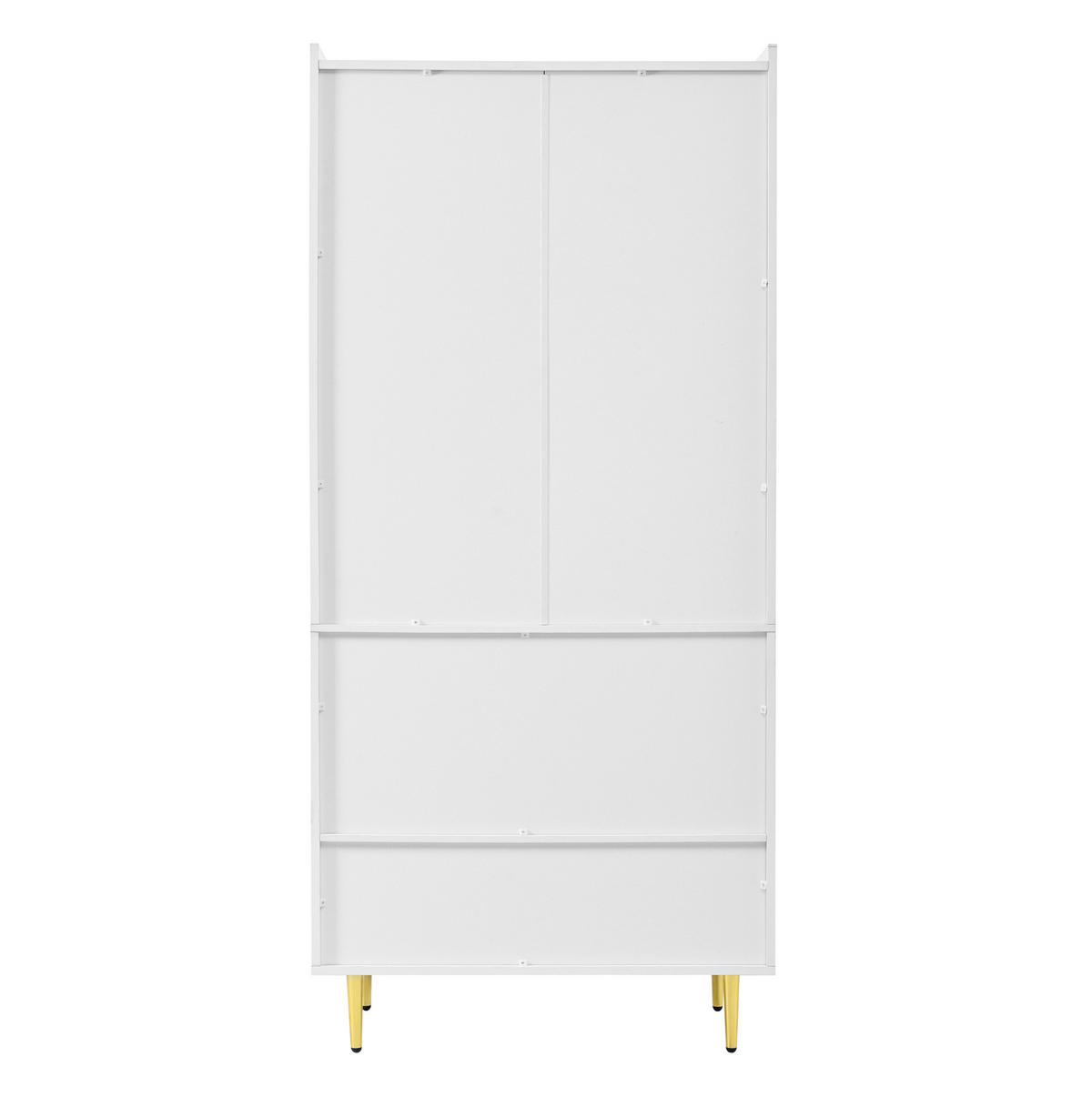 KLEIDERSCHRANK 80/48/175 cm weiß/natur aus Spanplatte mit Schublade - Weiß, Holzwerkstoff (48/175/80cm) - OKWISH