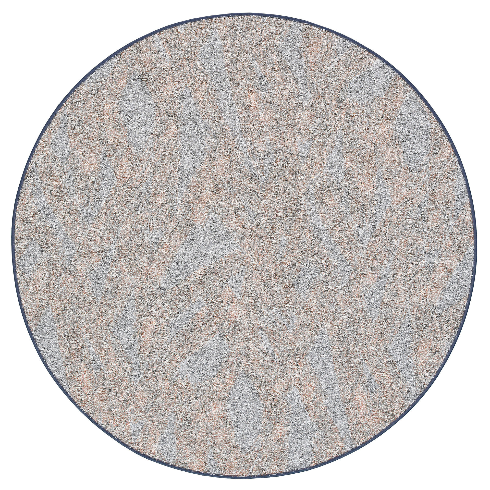 SCHLINGENTEPPICH MEMORY MELIERT RUND - Blau/Grau, Textil (160/160cm) - Snapstyle