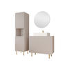 BADMÖBEL-SET Nubia III - Kaschmir/Goldfarben, Holzwerkstoff/Metall (87/79/45cm) - MIRJAN24
