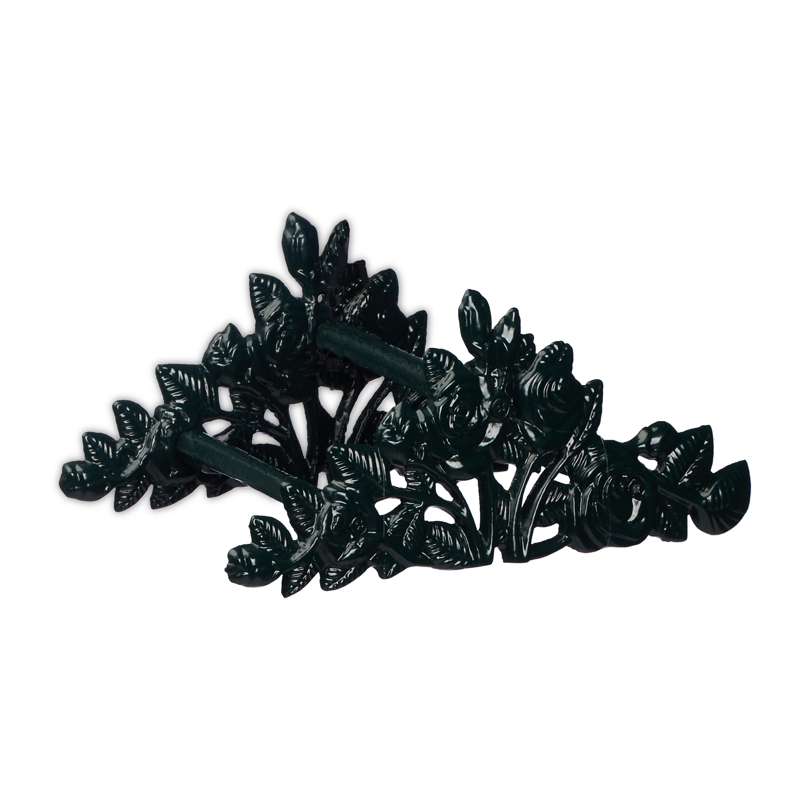 SCHLAUCHHALTER - Dunkelgrün, Metall (27/13/15.5cm) - Relaxdays