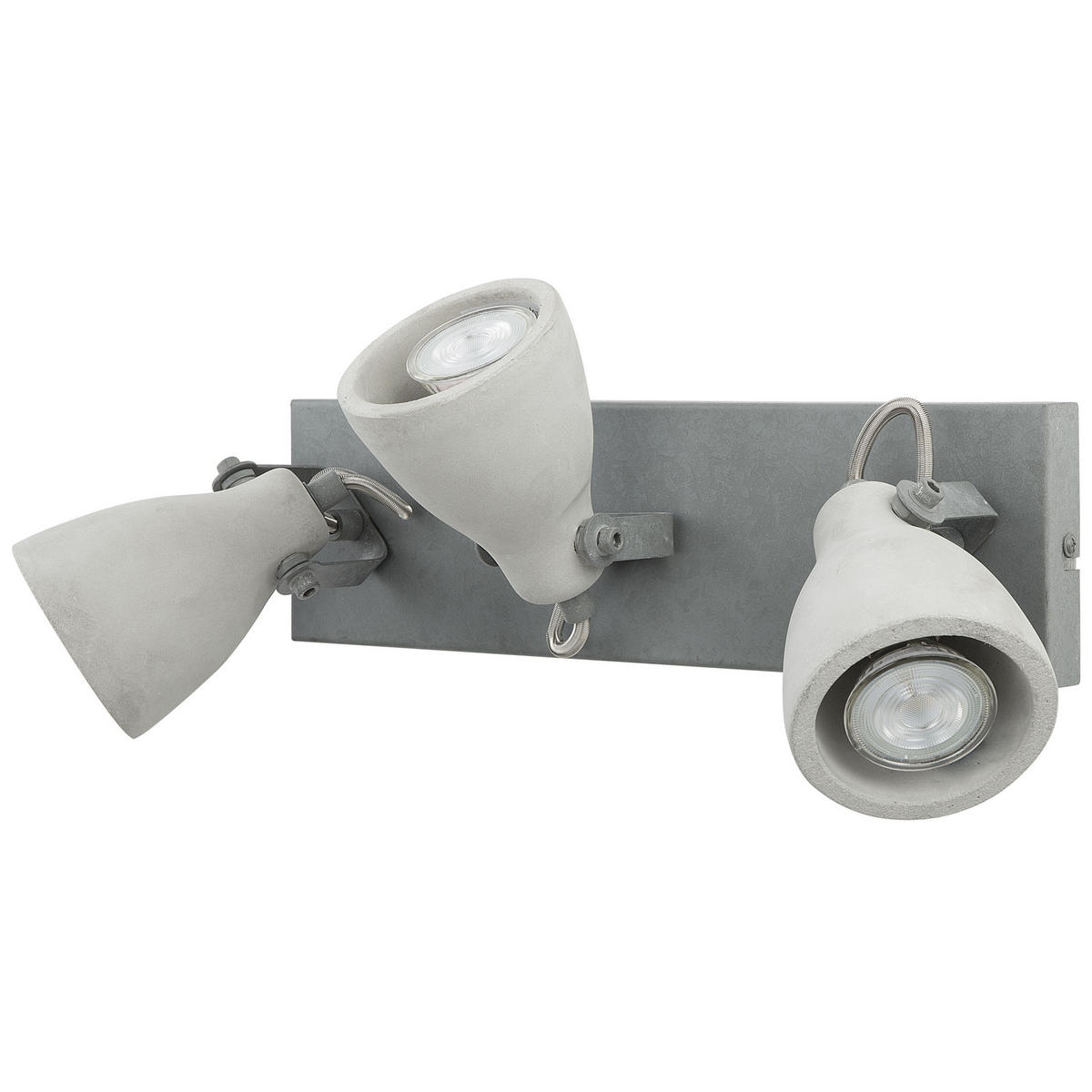 WANDLEUCHTE Mistago 36/15/10 cm - Grau, Stein (36/10/15cm) - Beliani