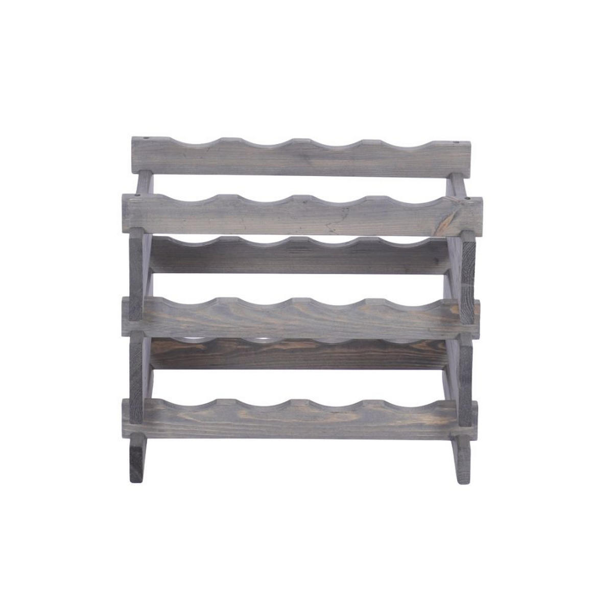 WEINREGAL VINOTECA FLEX PRO HxBxT 37x46x28cm 12 Flaschen auf 3 Ebenen Grau - Grau, Holz (46/37/28cm) - PROREGAL