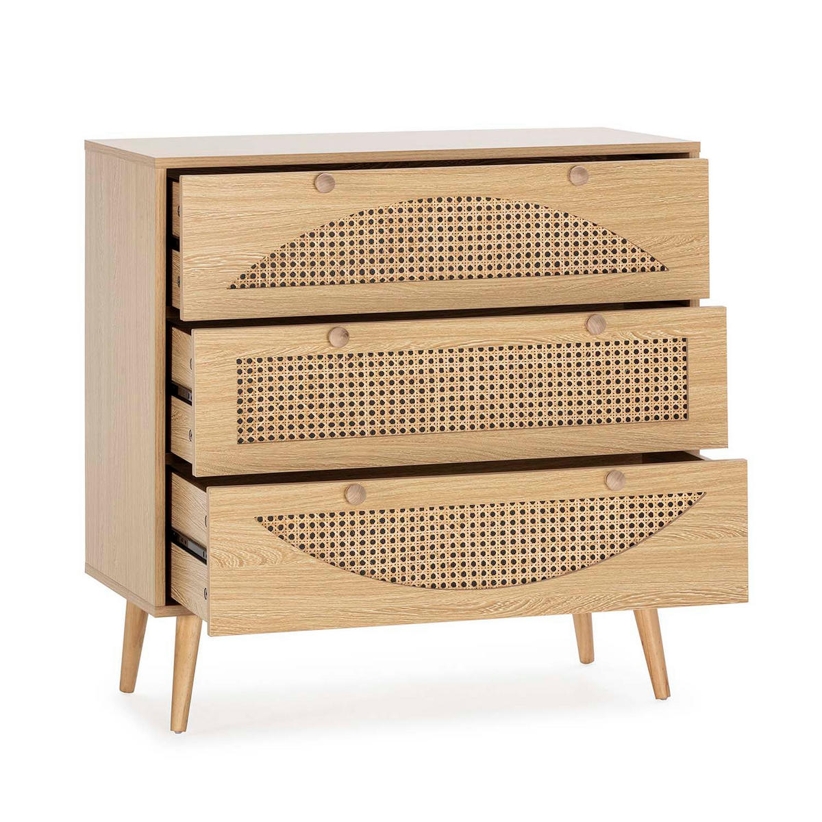KOMMODE 80/80/40 Luna eichefarben - Honigeiche, Holzwerkstoff (80/80/40cm)