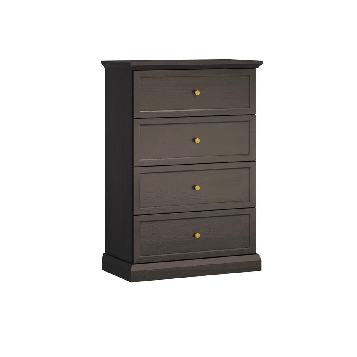 KOMODA Toja Antracitové drevo - hnedá, kompozitné drevo (75.3/110.3/39.5cm) - Petits-meubles
