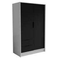 DREHTÜRENSCHRANK CAVA 102/200/51 cm Modern Kleiderschrank 2-türig Weiß - Weiß, Holzwerkstoff (102/200/51cm) - MASSENO