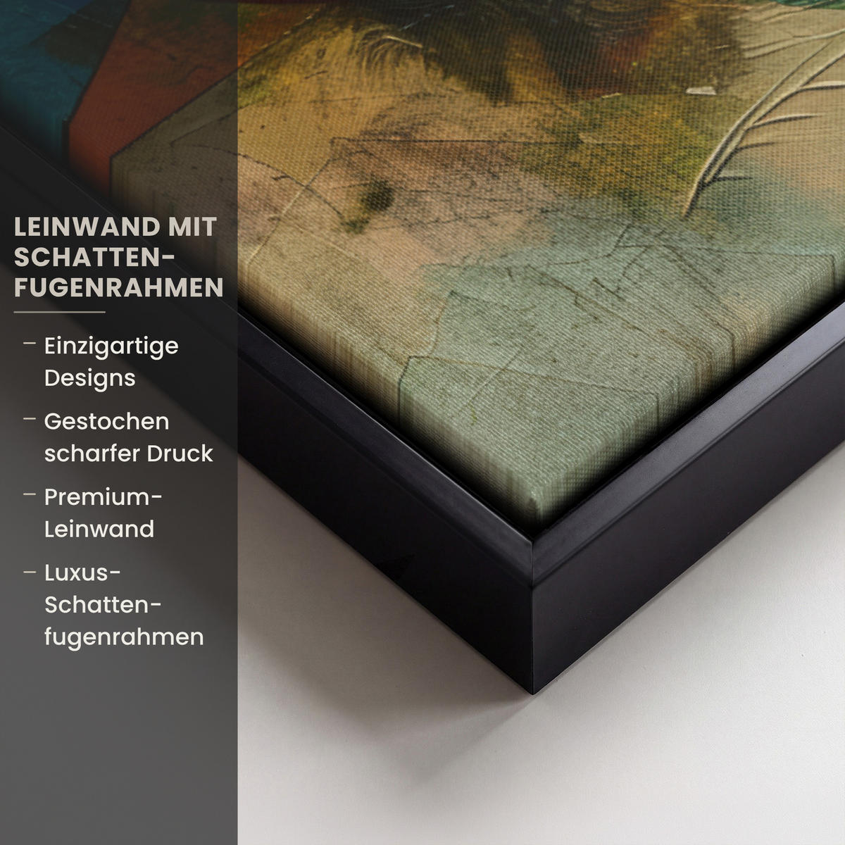 LEINWAND Bilder mit Rahmen - Kunst - Abstrakt - Modern - 80x60 - Gelb, Textil (80/60cm) - MuchoWow