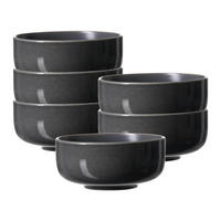 MÜSLISCHALEN Toledo dunkelgrau ø 14,5 cm 6er Set - Dunkelgrau, Keramik (14.5cm) - Ritzenhoff Breker