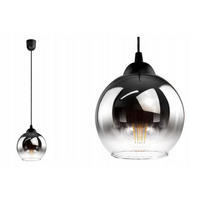 PENDELLEUCHTE MASUR - Transparent/Anthrazit, Glas/Metall (15/15/80cm) - kiki design
