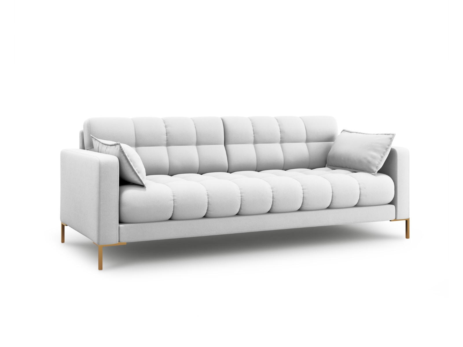 SOFA Mamaia aus strukturiertem Stoff hellgrau 3 Sitzplätze - Hellgrau, Textil (92/75/177cm) - Micadoni