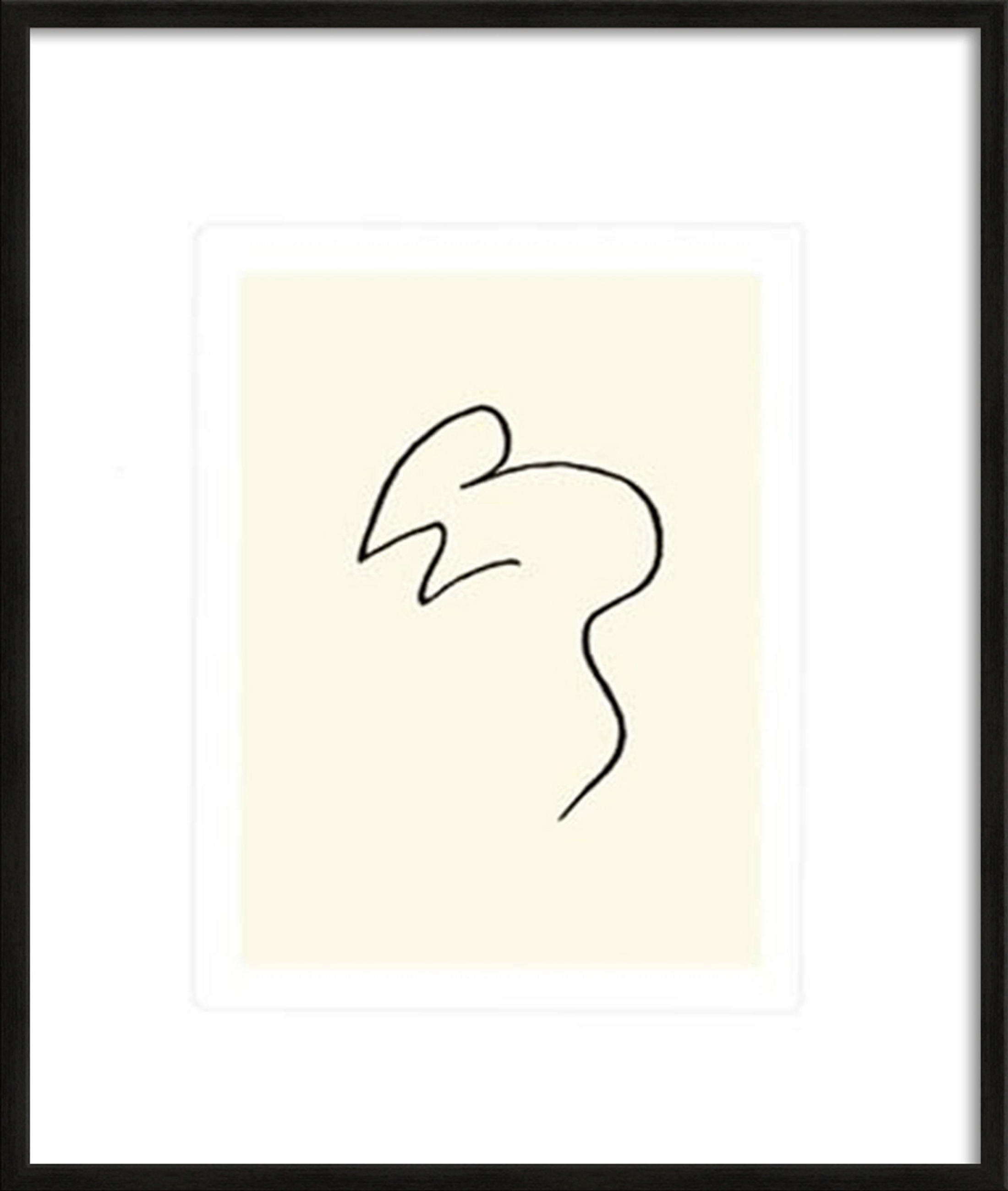 BILD gerahmt 53x63 cm Pablo Picasso „Maus“ - Weiß, Holz (53/63cm) - artissimo