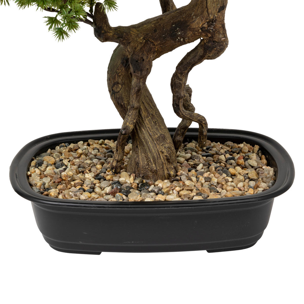 BONSAI-BAUM schwarze Keramikschale Polin 72/36/86 cm - Multicolor, Keramik (86cm) - Atmosphera Createur d´interieur
