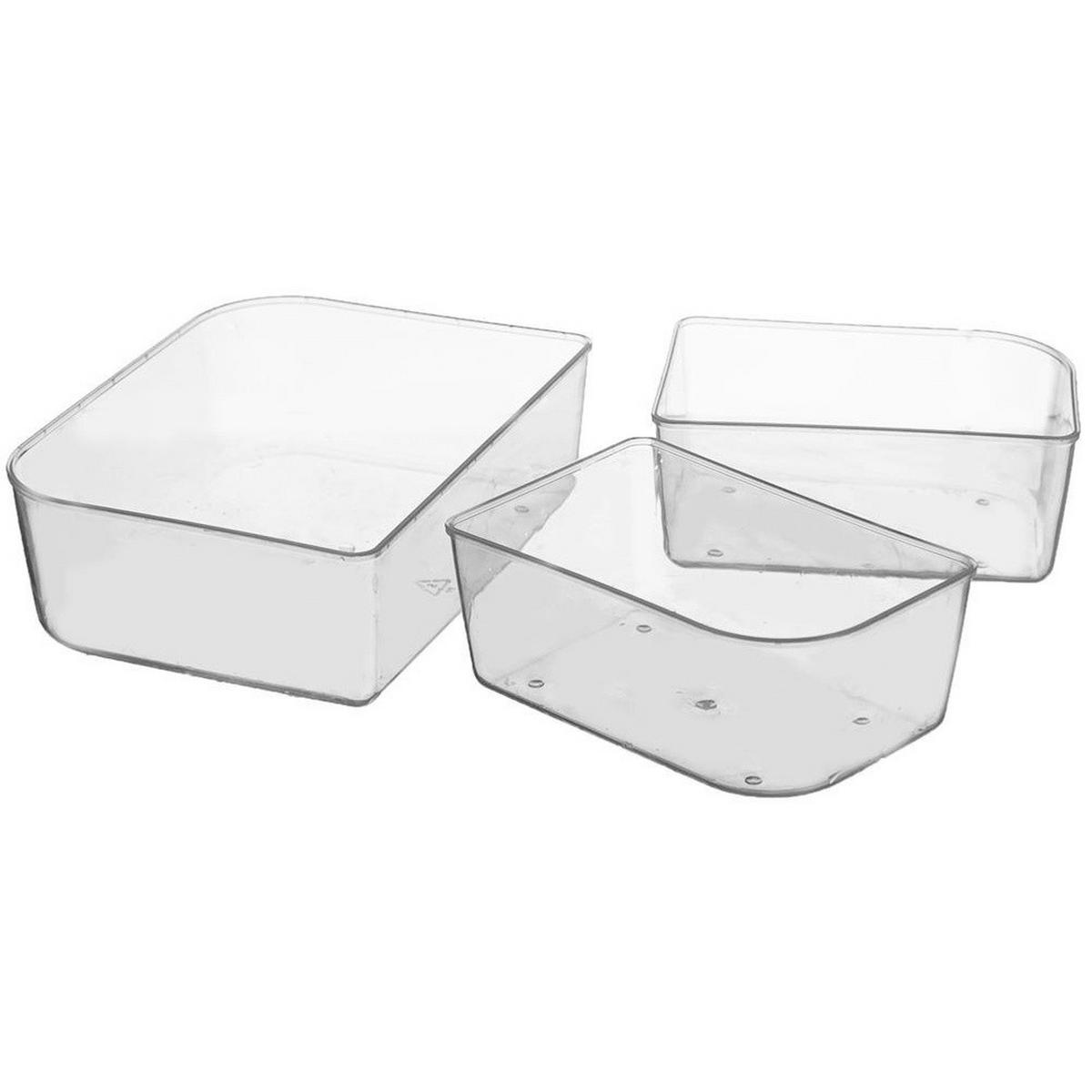 LUNCHBOX Unterteilt 3 Fächer 1 l Transparent - Transparent, Kunststoff (15/6/21cm) - Orion 
