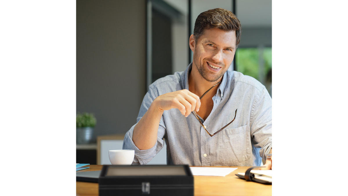 BRILLENBOX - Multicolor, Glas/Holzwerkstoff (33.5/8.5/24.5cm) - Relaxdays