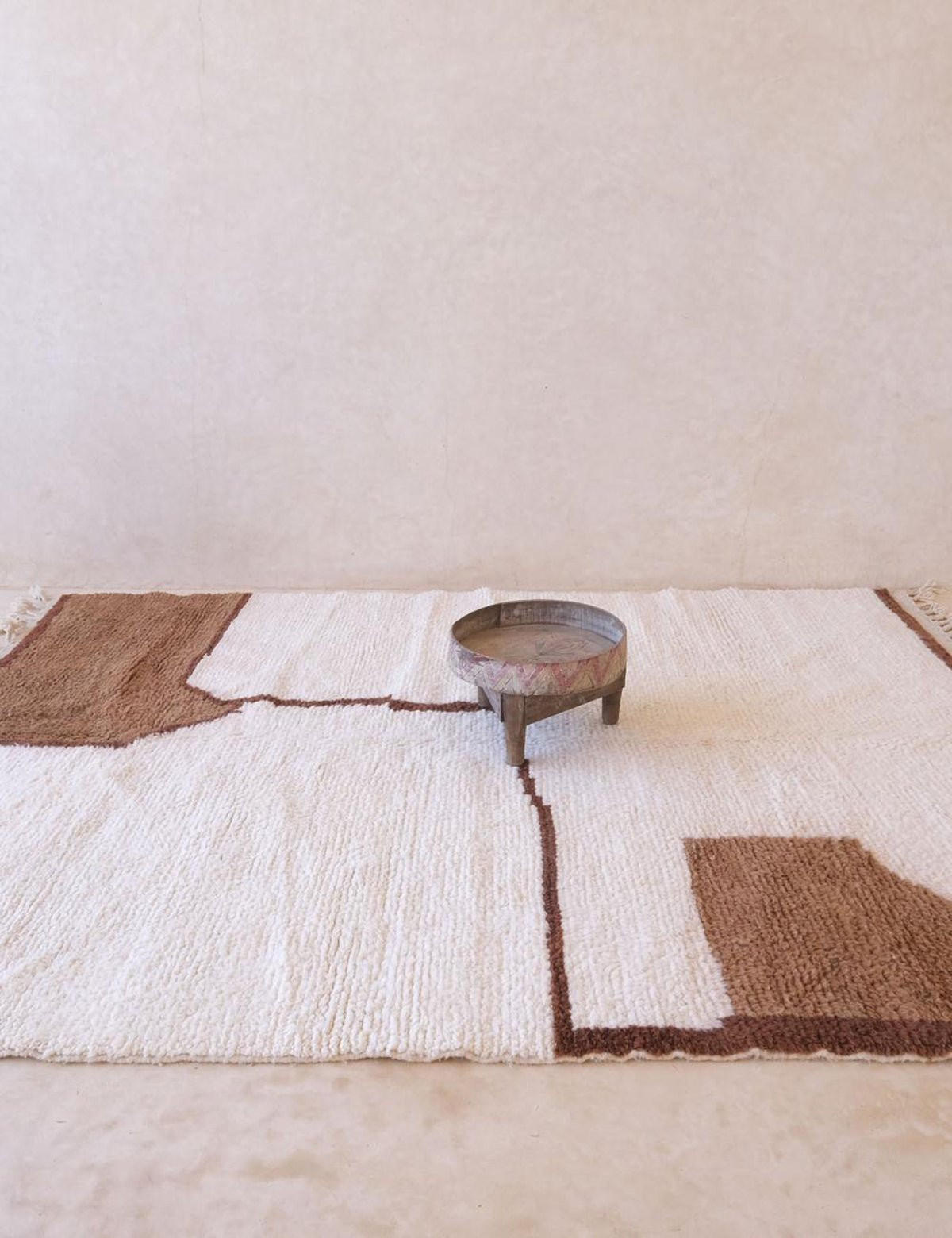 BERBERTEPPICH schlicht modern bruin - Braun, Naturmaterialien (215/275cm) - AFK Living