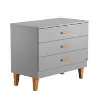 KOMMODE mit 3 Schubladen L100 x H86.5 cm - Lounge - Grau, Holzwerkstoff (55/86.5/100cm) - Calicosy
