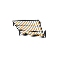 WANDBETT Morphy Classik Modulares SizeFlex- und TypeFlex-System - 200x160 Horizontal - Schwarz, Holz (200/160cm) - WallBedKing