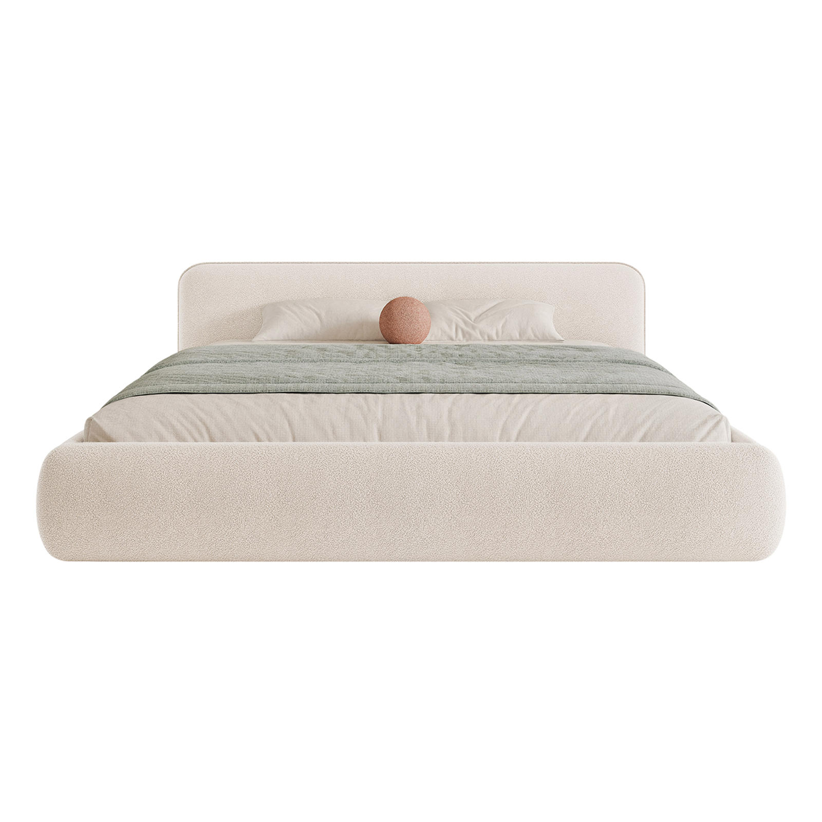 POLSTERBETT Taftan 180x200 cm, Weiß - Weiß, Textil (200/180cm) - Fedve