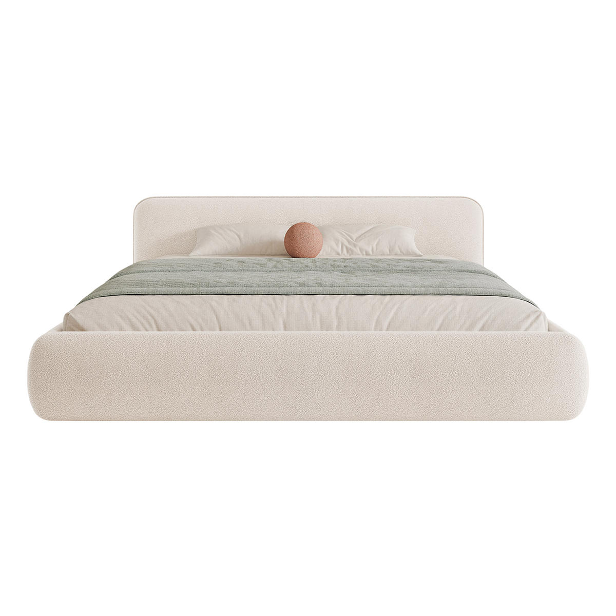 POLSTERBETT Taftan 180x200 cm, Weiß - Weiß, Textil (200/180cm) - Fedve