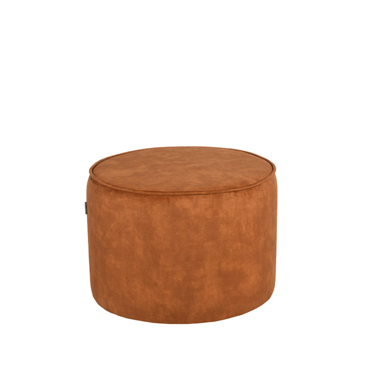 POUF Tibo Gelb 55/55/40 cm - Orange, Textil (55/40/55cm) - LABEL51