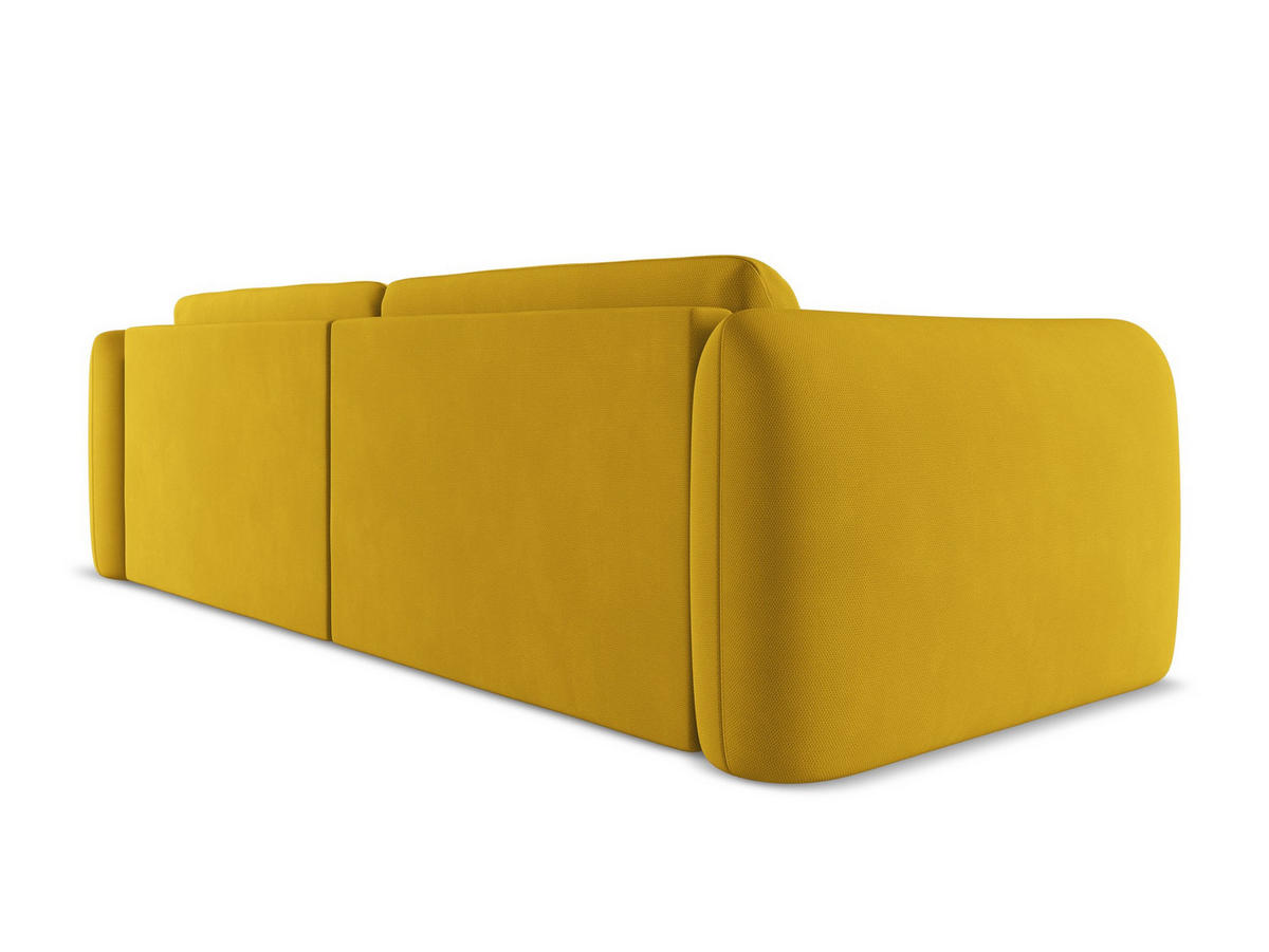 4-SITZER-SOFA Chenille Stoff Gelb - Currygelb/Gelb, Kunststoff/Textil (250/74/105cm) - Makamii