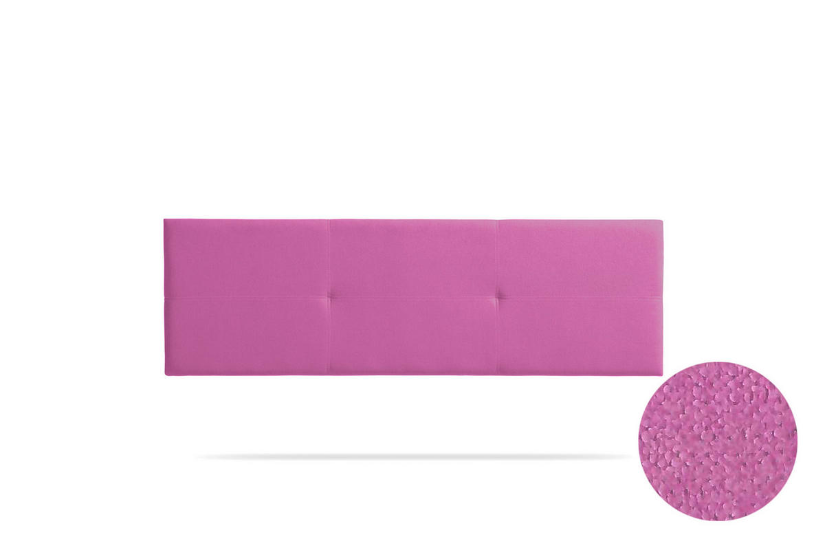 KOPFTEIL gepolstert ALMA Aqualine 145x50x5 cm - Fuchsie - Moonia - Rosa, Holz (145/5/50cm)