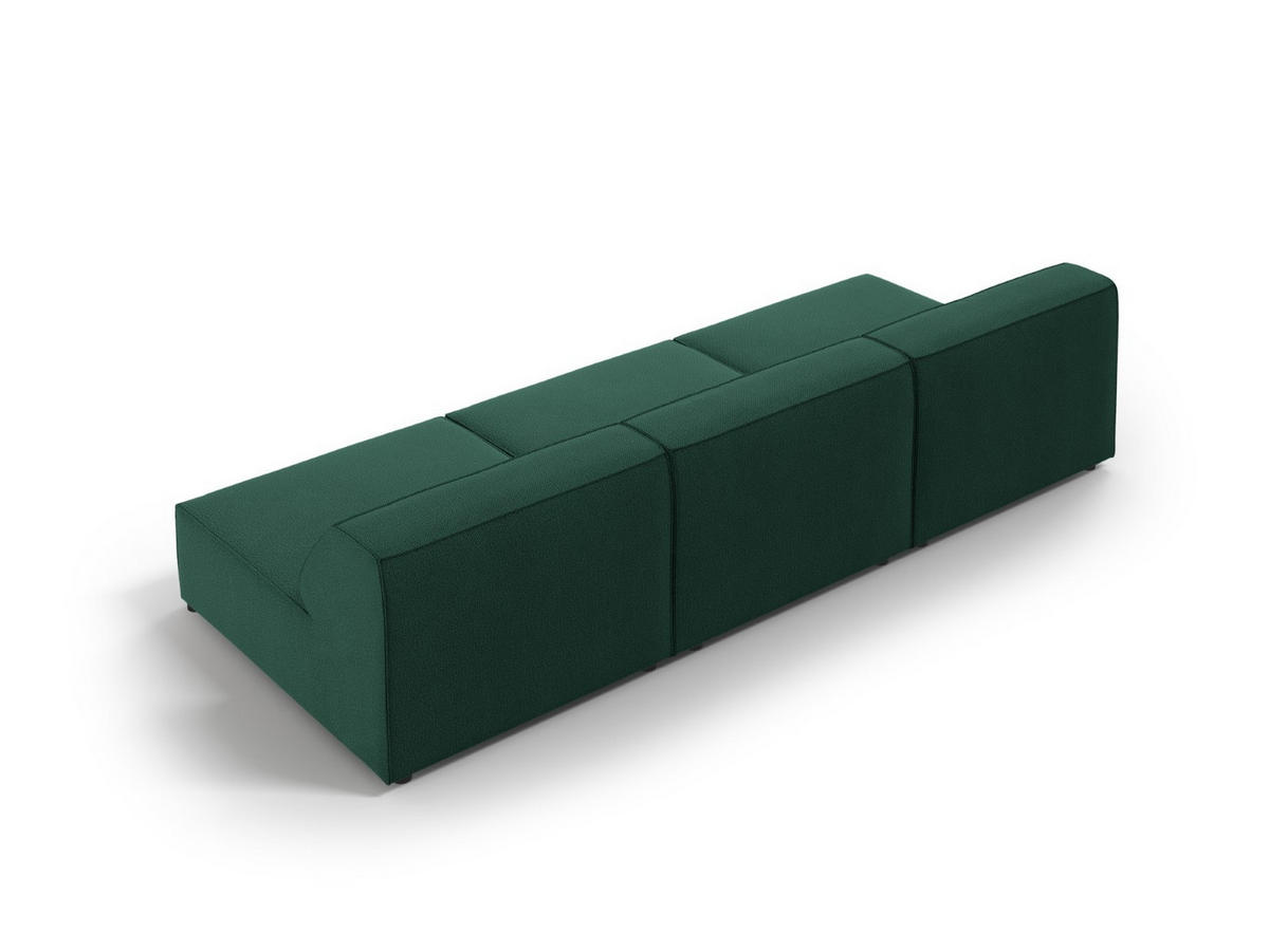 SOFA Jodie aus strukturiertem Stoff grün 3 Sitzplätze - Grün, Textil (102/70/240cm) - Micadoni