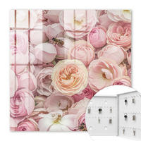 SCHLÜSSELBOX Weiß 30x30 cm – Türöffnung nach rechts - Rose ist wunderschön - Pink, Metall (30/30/5cm) - TULUP