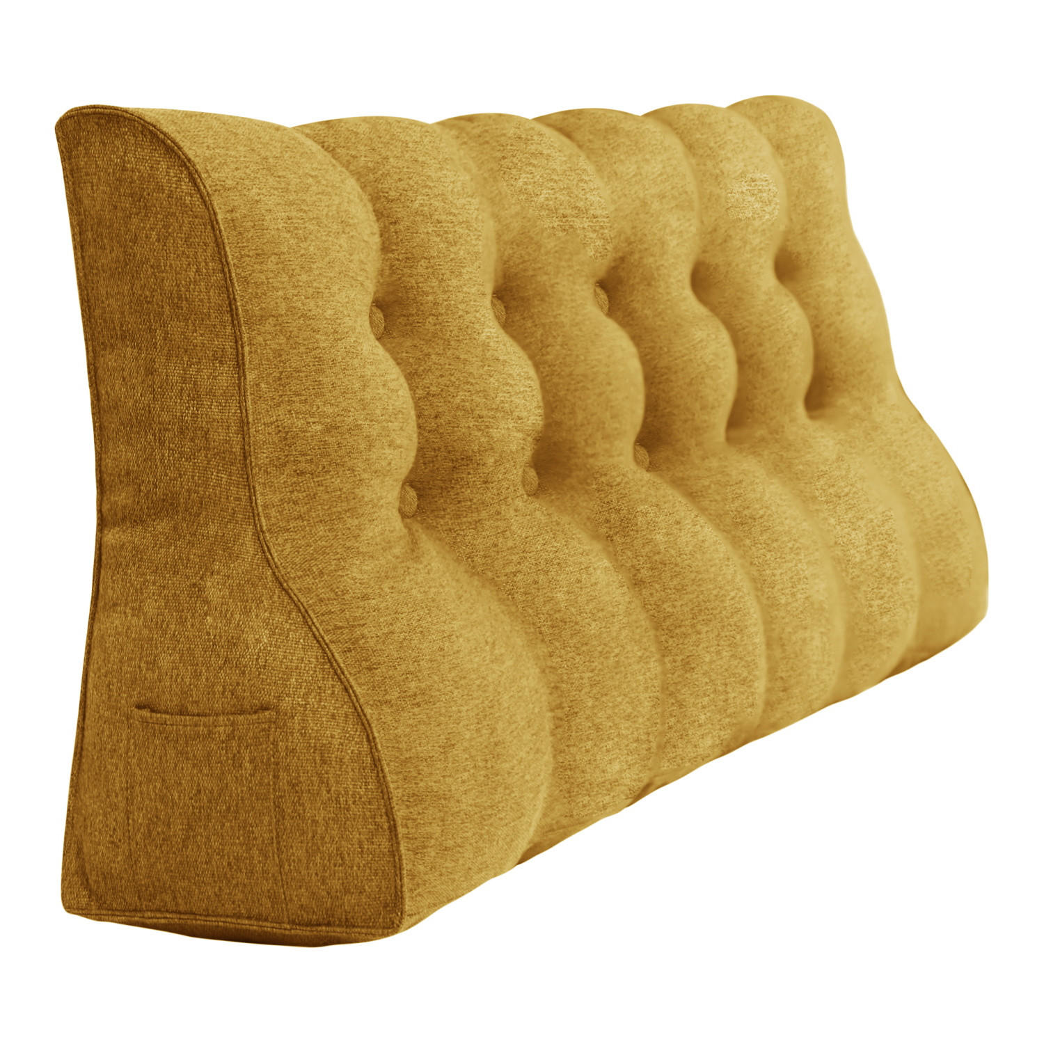 RÜCKENKISSEN Körperkontur Leinenlook Gelb 160 cm - Gelb, Textil (55/160cm) - Vercart