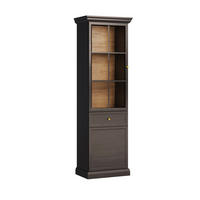 VITRINE Toja Anthrazitfarbenes Holz - Braun, Holzwerkstoff (63.3/200/40.7cm) - Petits-meubles