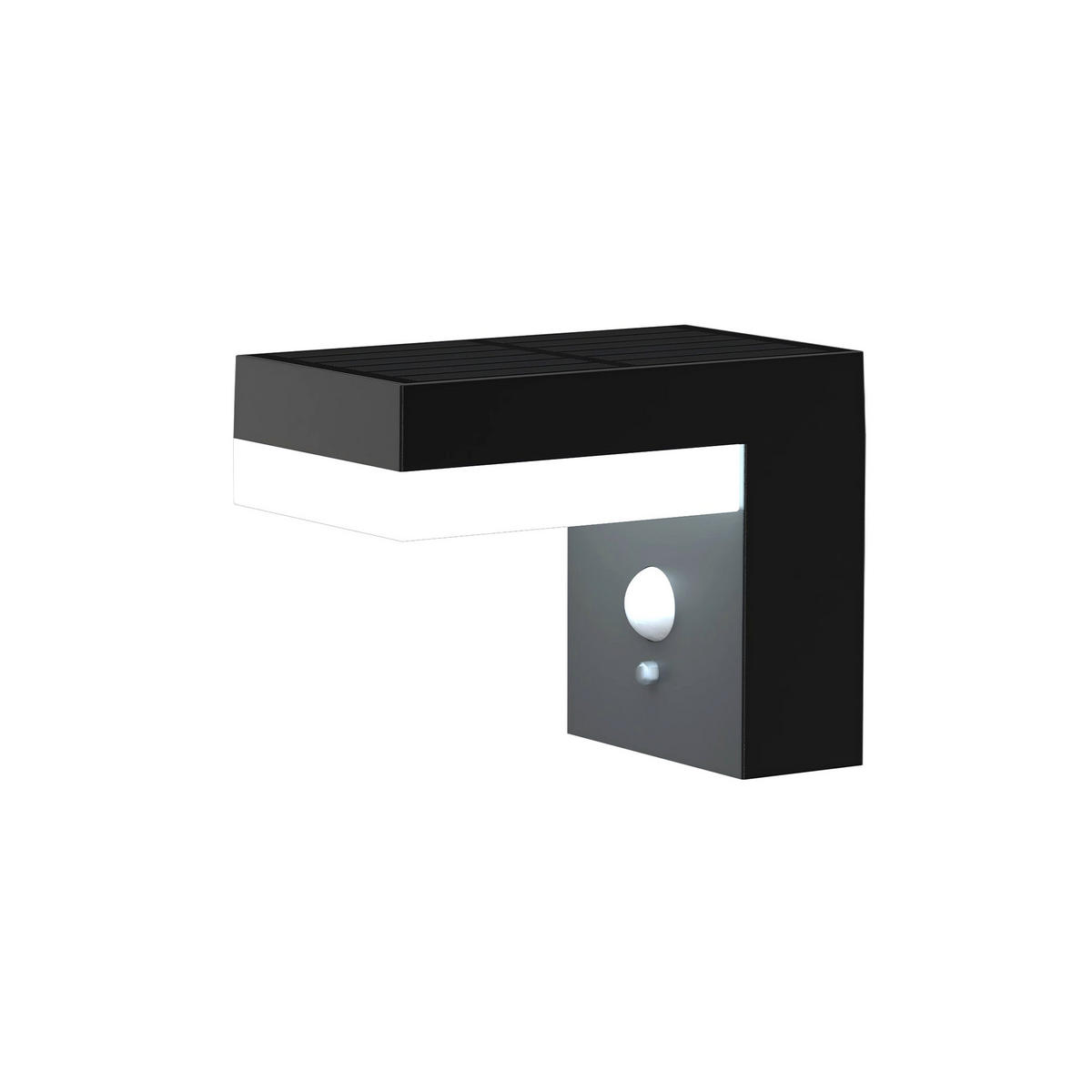 SOLAR-WANDLAMPEN CENOVA schwarz - Schwarz, Kunststoff (12/9/11.5cm) - Lumisky