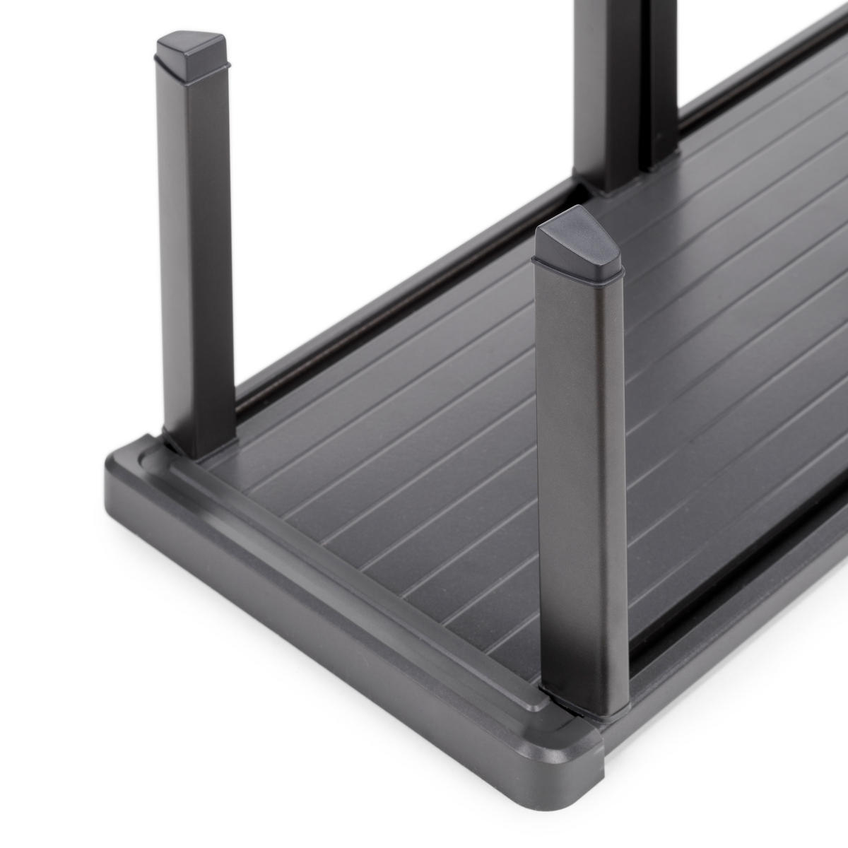 TELLERHALTER Orderbox für Schublade, vertikal, 159x468mm, Aluminium und Kunststoff, Anthrazitgrau - Anthrazit, Metall (15.9/15/46.8cm) - EMUCA