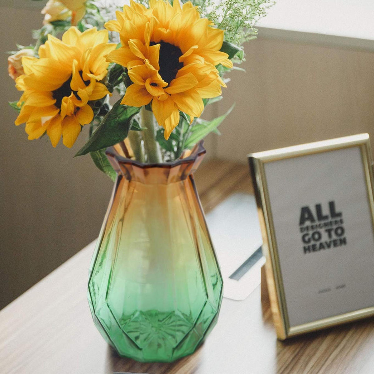 VASE Glas - Dunkelorange, Glas (10cm) - LIBRATON