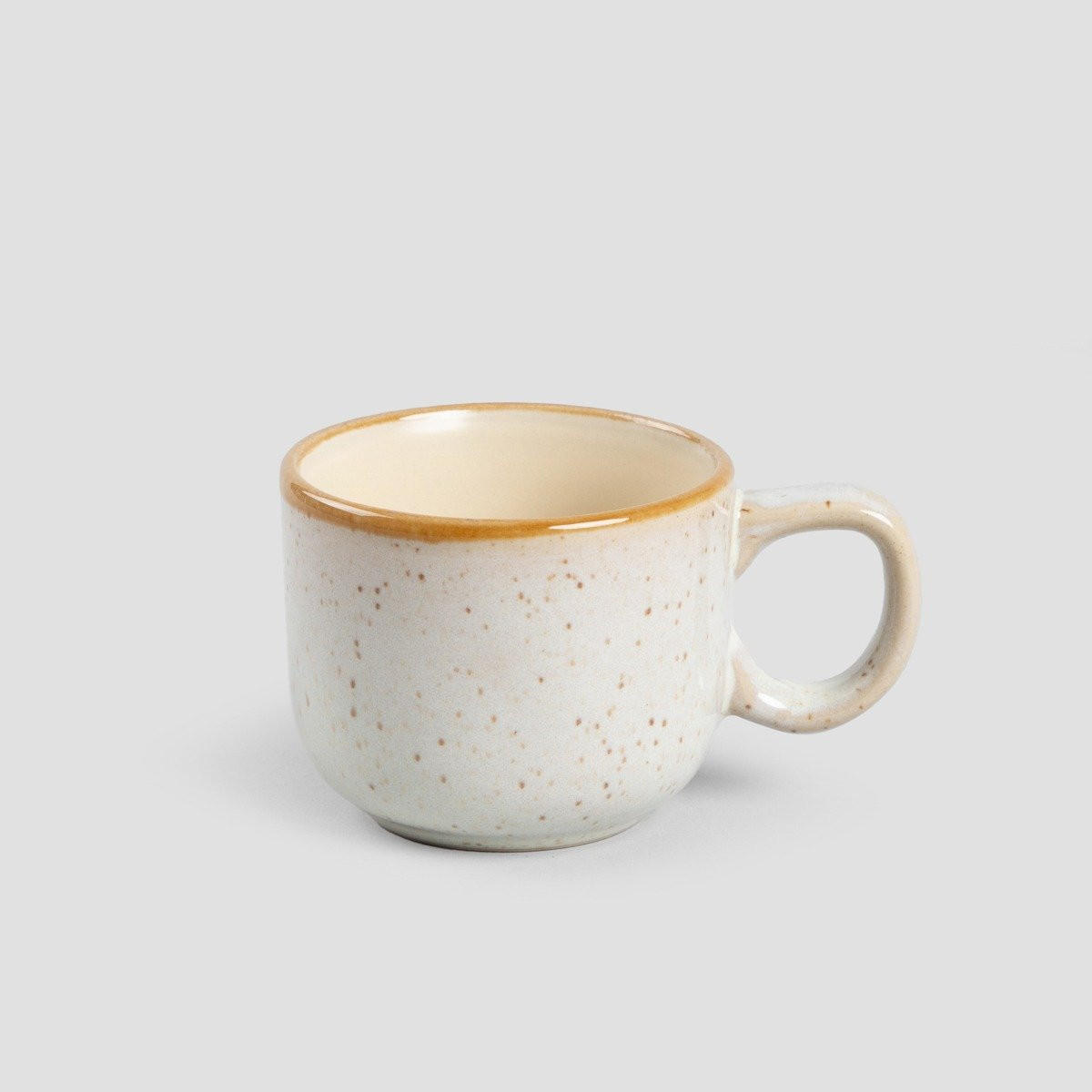 TASSE Morita mit Untertasse 0,1 l 6er-Set - Creme, Keramik (0.1L) - Homla