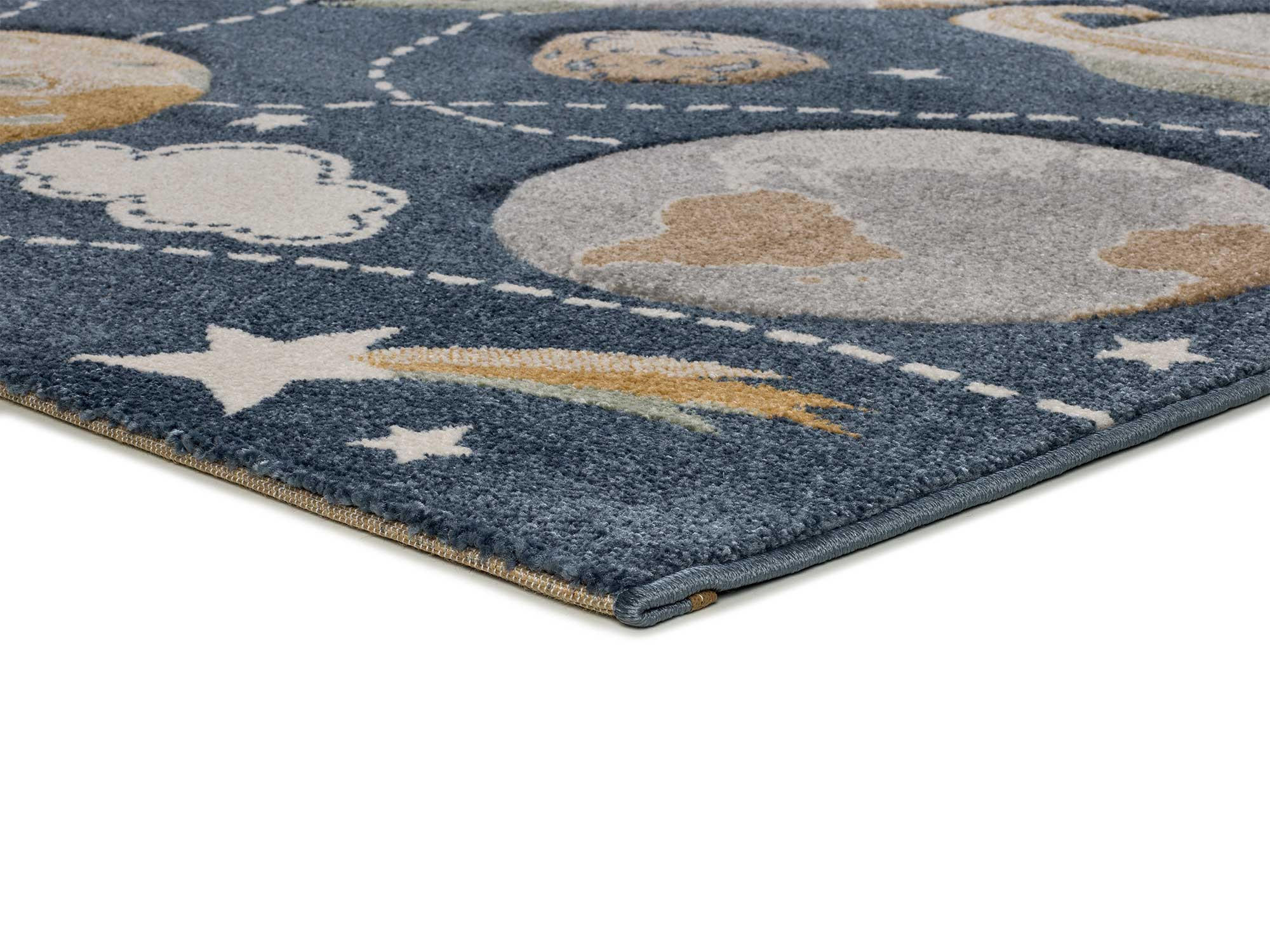KINDERTEPPICH Blau Balloon 120/170 cm - Blau, Naturmaterialien/Textil (120/170cm) - Atticgo