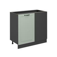 DULAP DE BAZĂ DE COLȚ R-Line, Casă de țară Mint/antracit, 86 cm fără blat de lucru - verde mentă/antracit, compozit lemnos (86/81.6/46cm) - Vicco